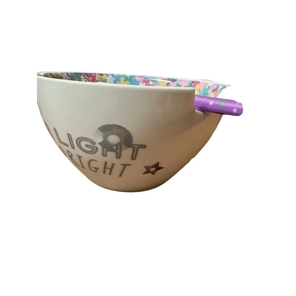 HELLO KITTY Ramen Noodle Pasta Bowl W/ Chopsticks Hello Kitty Rainbow St…‎